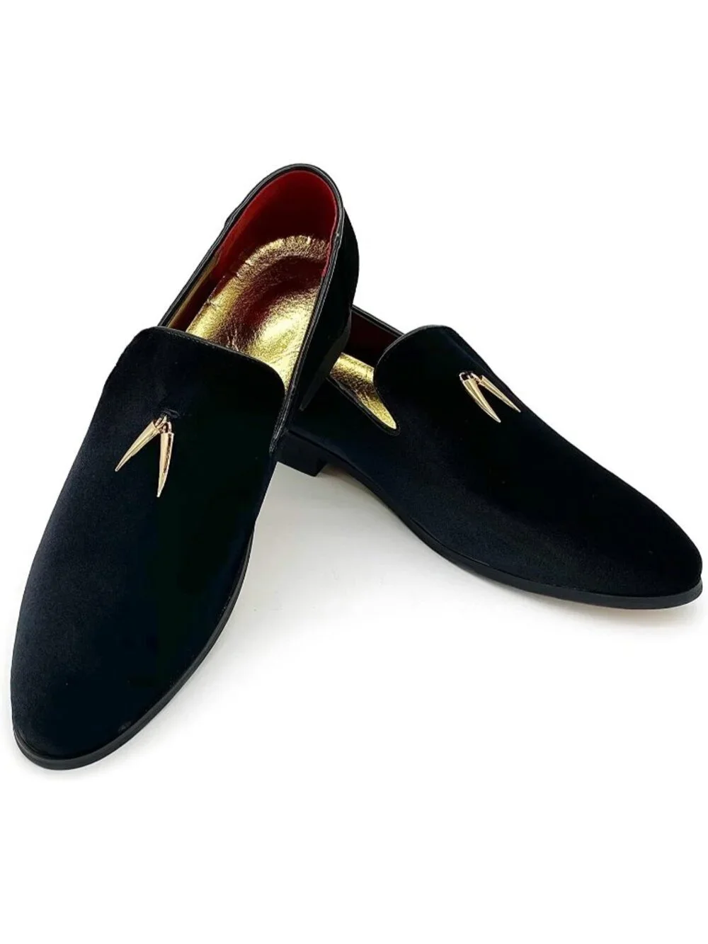 Men's Black Velvet Penny Loafer Slip On Comfortable Tuxedo Party Classic Shoes